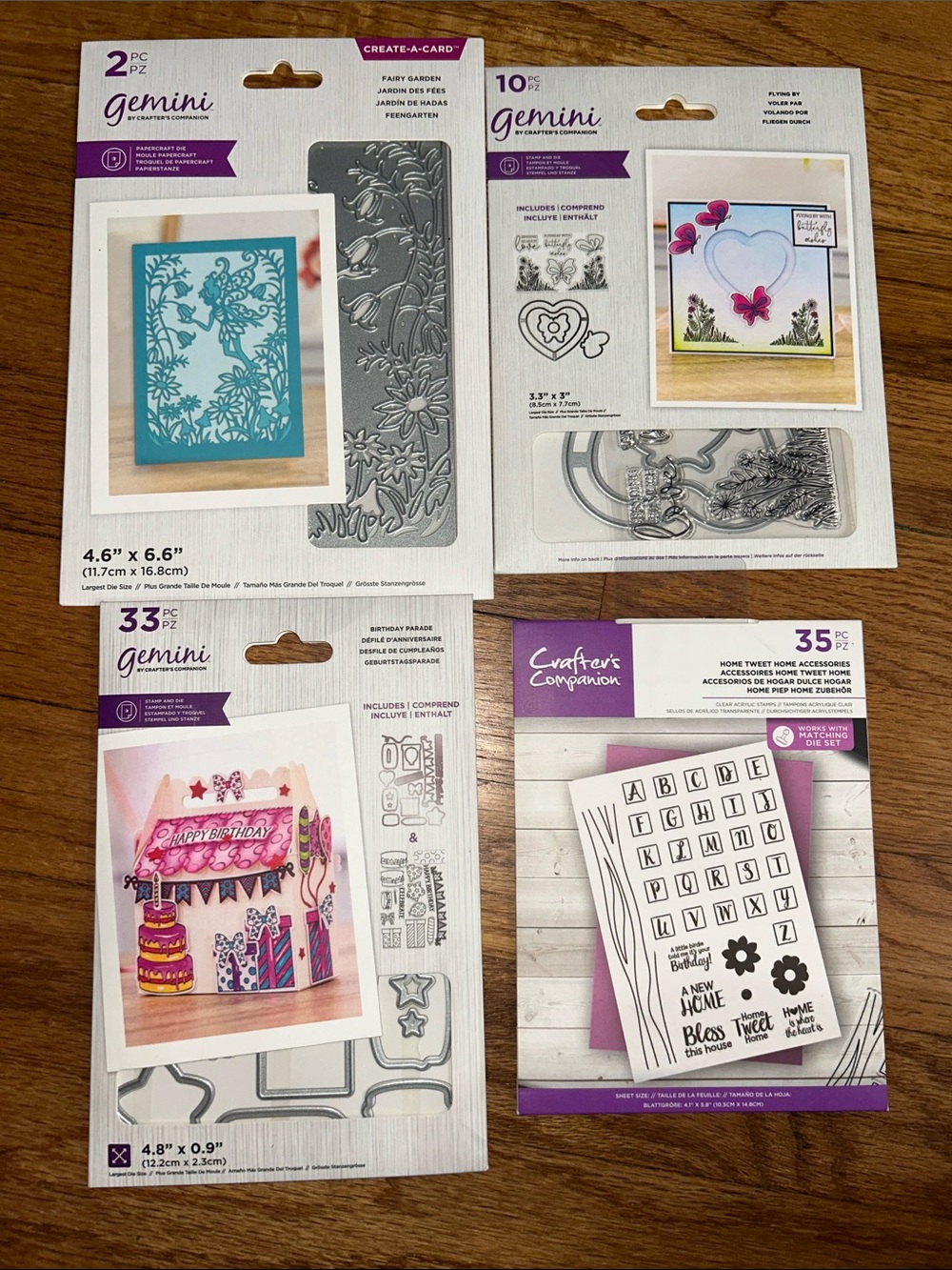 Home Design Stamp and Die Set Bundle – White, Purple, Teal Accents